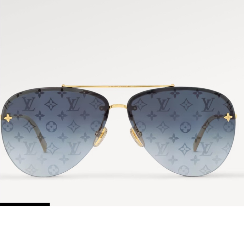 Louis Vuitton Pilot gold monogram Sunglasses aviator